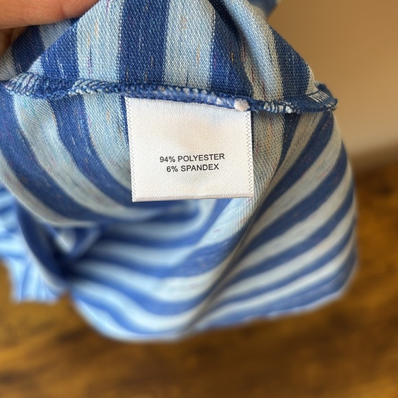 Peter Millar XL blue Striped Polo Shirt - Picture 4 of 6